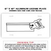 6 X 12 Full Size Aluminum License Plate for Cars and Trucks  Thumbnail