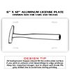 6 X 12 Full Size Aluminum License Plate for Cars and Trucks  Thumbnail