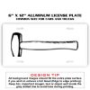 6 X 12 Full Size Aluminum License Plate for Cars and Trucks  Thumbnail