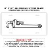 6 X 12 Full Size Aluminum License Plate for Cars and Trucks  Thumbnail