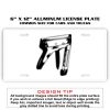 6 X 12 Full Size Aluminum License Plate for Cars and Trucks  Thumbnail