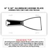 6 X 12 Full Size Aluminum License Plate for Cars and Trucks  Thumbnail