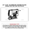 6 X 12 Full Size Aluminum License Plate for Cars and Trucks  Thumbnail