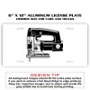 6 X 12 Full Size Aluminum License Plate for Cars and Trucks  Thumbnail