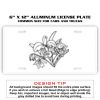 6 X 12 Full Size Aluminum License Plate for Cars and Trucks  Thumbnail