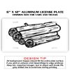 6 X 12 Full Size Aluminum License Plate for Cars and Trucks  Thumbnail