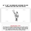 6 X 12 Full Size Aluminum License Plate for Cars and Trucks  Thumbnail