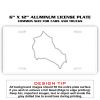 6 X 12 Full Size Aluminum License Plate for Cars and Trucks  Thumbnail