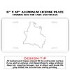 6 X 12 Full Size Aluminum License Plate for Cars and Trucks  Thumbnail