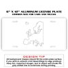 6 X 12 Full Size Aluminum License Plate for Cars and Trucks  Thumbnail