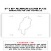 6 X 12 Full Size Aluminum License Plate for Cars and Trucks  Thumbnail
