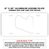 6 X 12 Full Size Aluminum License Plate for Cars and Trucks  Thumbnail