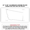 6 X 12 Full Size Aluminum License Plate for Cars and Trucks  Thumbnail