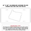 6 X 12 Full Size Aluminum License Plate for Cars and Trucks  Thumbnail