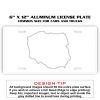 6 X 12 Full Size Aluminum License Plate for Cars and Trucks  Thumbnail