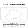 6 X 12 Full Size Aluminum License Plate for Cars and Trucks  Thumbnail