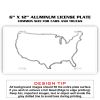 6 X 12 Full Size Aluminum License Plate for Cars and Trucks  Thumbnail