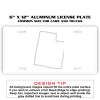 6 X 12 Full Size Aluminum License Plate for Cars and Trucks  Thumbnail