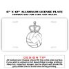 6 X 12 Full Size Aluminum License Plate for Cars and Trucks  Thumbnail