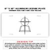 6 X 12 Full Size Aluminum License Plate for Cars and Trucks  Thumbnail
