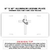 6 X 12 Full Size Aluminum License Plate for Cars and Trucks  Thumbnail