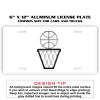 6 X 12 Full Size Aluminum License Plate for Cars and Trucks  Thumbnail