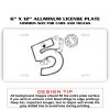 6 X 12 Full Size Aluminum License Plate for Cars and Trucks  Thumbnail