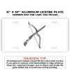 6 X 12 Full Size Aluminum License Plate for Cars and Trucks  Thumbnail