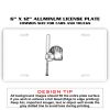 6 X 12 Full Size Aluminum License Plate for Cars and Trucks  Thumbnail