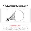 6 X 12 Full Size Aluminum License Plate for Cars and Trucks  Thumbnail