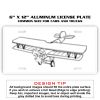 6 X 12 Full Size Aluminum License Plate for Cars and Trucks  Thumbnail