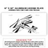 6 X 12 Full Size Aluminum License Plate for Cars and Trucks  Thumbnail