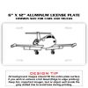 6 X 12 Full Size Aluminum License Plate for Cars and Trucks  Thumbnail