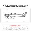 6 X 12 Full Size Aluminum License Plate for Cars and Trucks  Thumbnail
