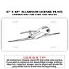 6 X 12 Full Size Aluminum License Plate for Cars and Trucks  Thumbnail