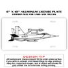 6 X 12 Full Size Aluminum License Plate for Cars and Trucks  Thumbnail