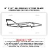 6 X 12 Full Size Aluminum License Plate for Cars and Trucks  Thumbnail