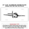 6 X 12 Full Size Aluminum License Plate for Cars and Trucks  Thumbnail