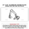 6 X 12 Full Size Aluminum License Plate for Cars and Trucks  Thumbnail