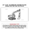 6 X 12 Full Size Aluminum License Plate for Cars and Trucks  Thumbnail