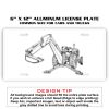 6 X 12 Full Size Aluminum License Plate for Cars and Trucks  Thumbnail