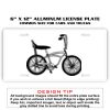 6 X 12 Full Size Aluminum License Plate for Cars and Trucks  Thumbnail