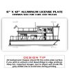 6 X 12 Full Size Aluminum License Plate for Cars and Trucks  Thumbnail