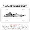 6 X 12 Full Size Aluminum License Plate for Cars and Trucks  Thumbnail