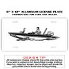 6 X 12 Full Size Aluminum License Plate for Cars and Trucks  Thumbnail