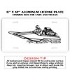 6 X 12 Full Size Aluminum License Plate for Cars and Trucks  Thumbnail