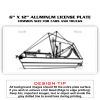 6 X 12 Full Size Aluminum License Plate for Cars and Trucks  Thumbnail