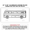 6 X 12 Full Size Aluminum License Plate for Cars and Trucks  Thumbnail