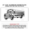 6 X 12 Full Size Aluminum License Plate for Cars and Trucks  Thumbnail