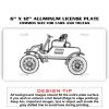 6 X 12 Full Size Aluminum License Plate for Cars and Trucks  Thumbnail